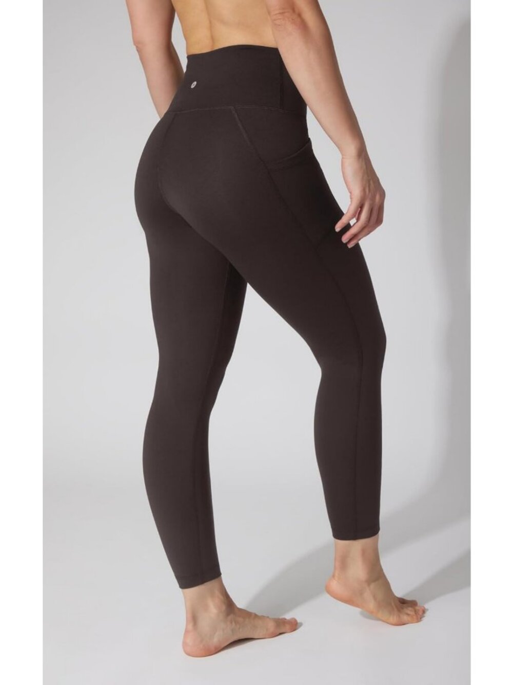 High-Waisted Women's Leggings, Elastic-Free, Ankle Length, Side Pockets - Picture 4 of 5